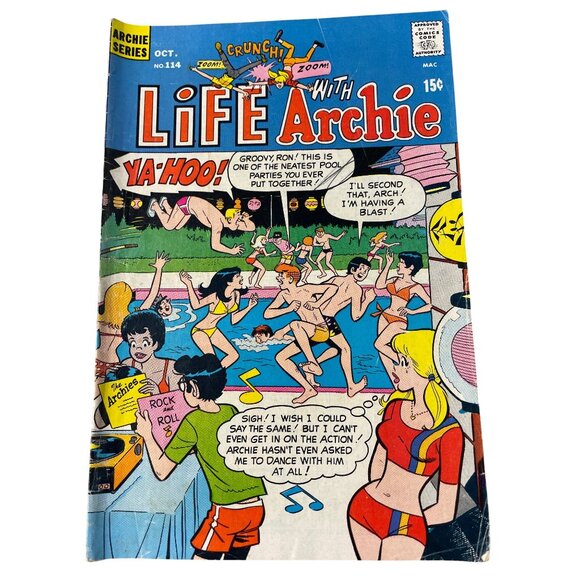 Archie Series Life With Archie #114 Oct. 1971 Comic Pool Party Bagged Boarded - Picture 1 of 7